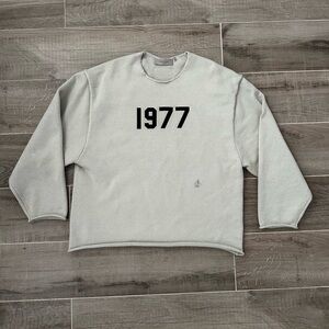 Fear of God Essentials Raw edge “Wheat” 
1977 sweatshirt